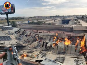 incendio en una fábrica de madera de Quart de Poblet